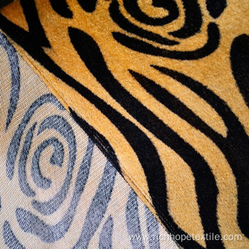 Warp Knitted Printed Velvet Corner Sofa Fabric